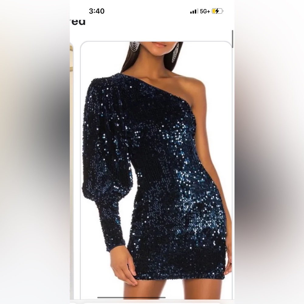 Camila Coelho Blue Sequin Dress Size Medium